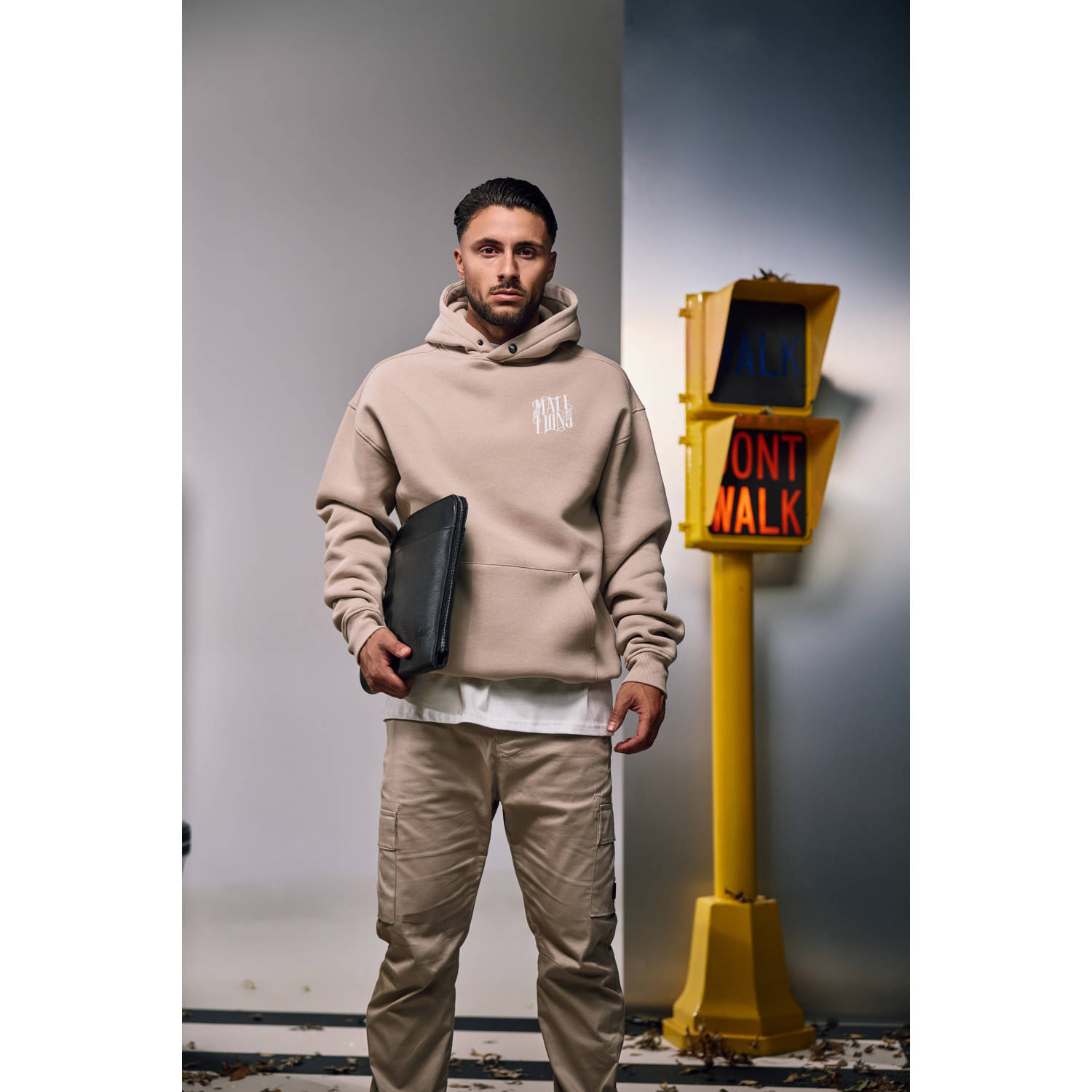 Malelions hoodie beige
