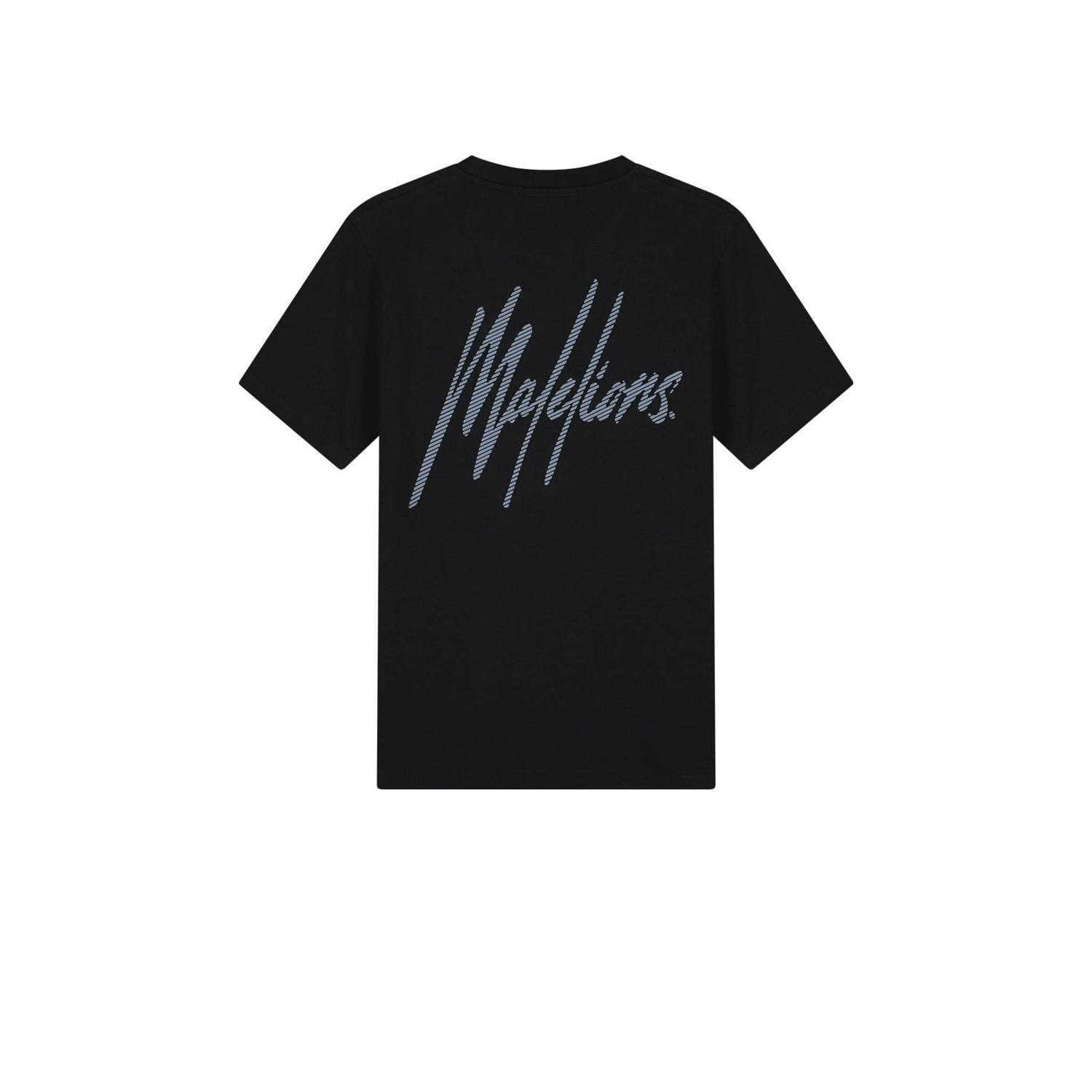 Malelions T-shirt met backprint zwart