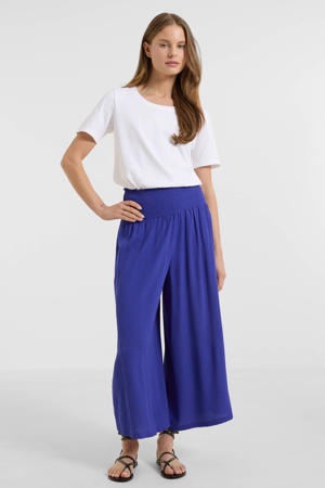 crinkle culotte blauw