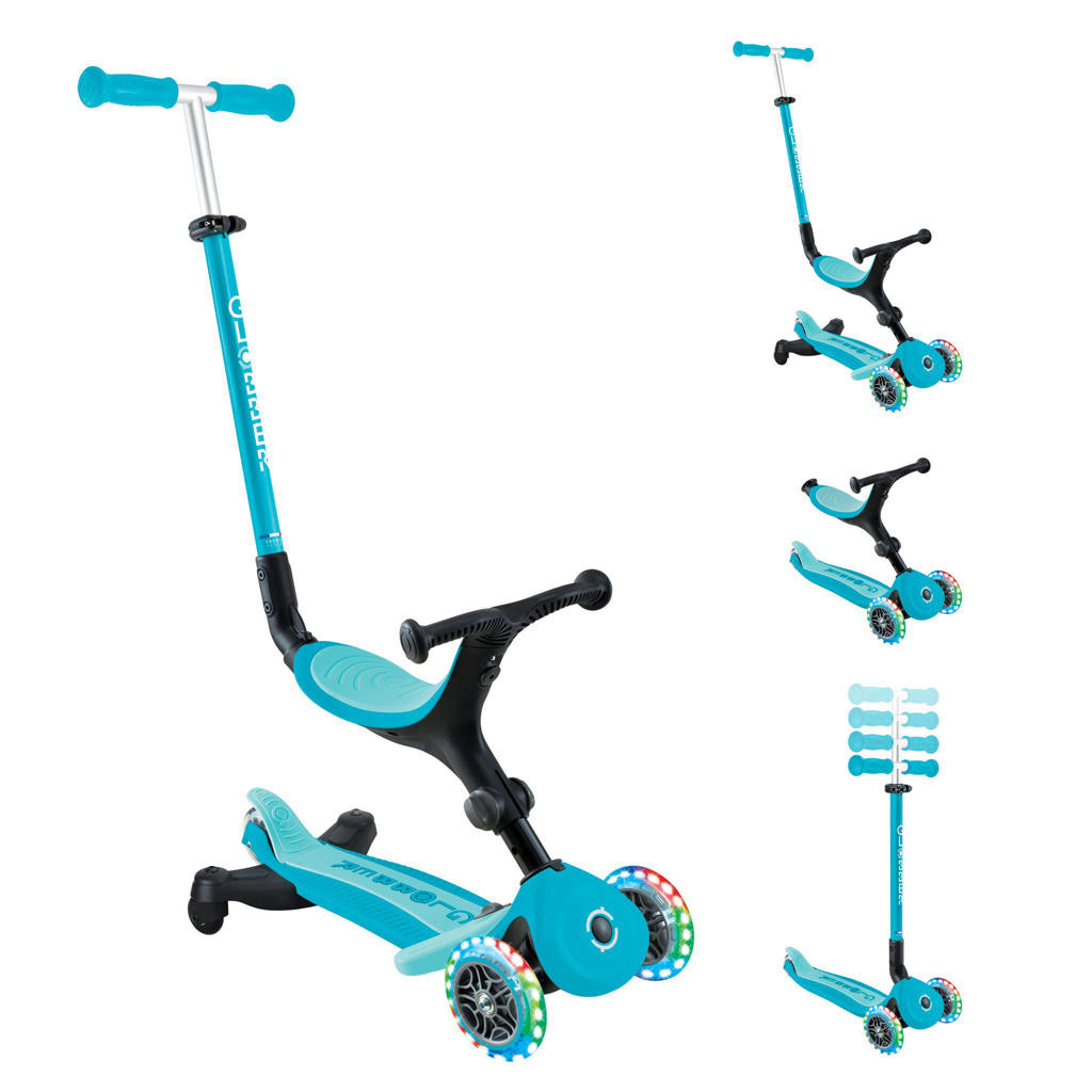 Globber step Go Up Active Lights Aqua 360