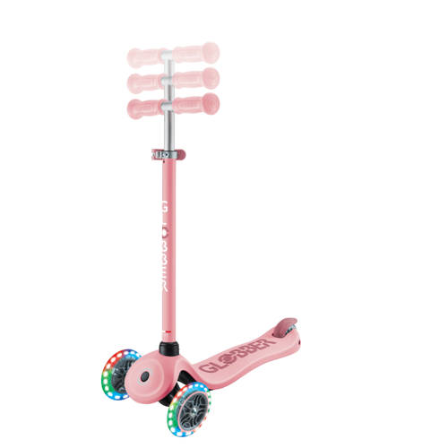 Globber step Go Up Sporty Lights Pastel Pink afbeelding