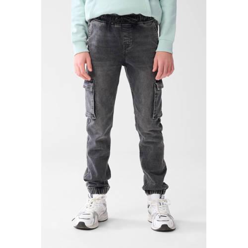 Shoeby medium waist regular fit jeans grey denim afbeelding