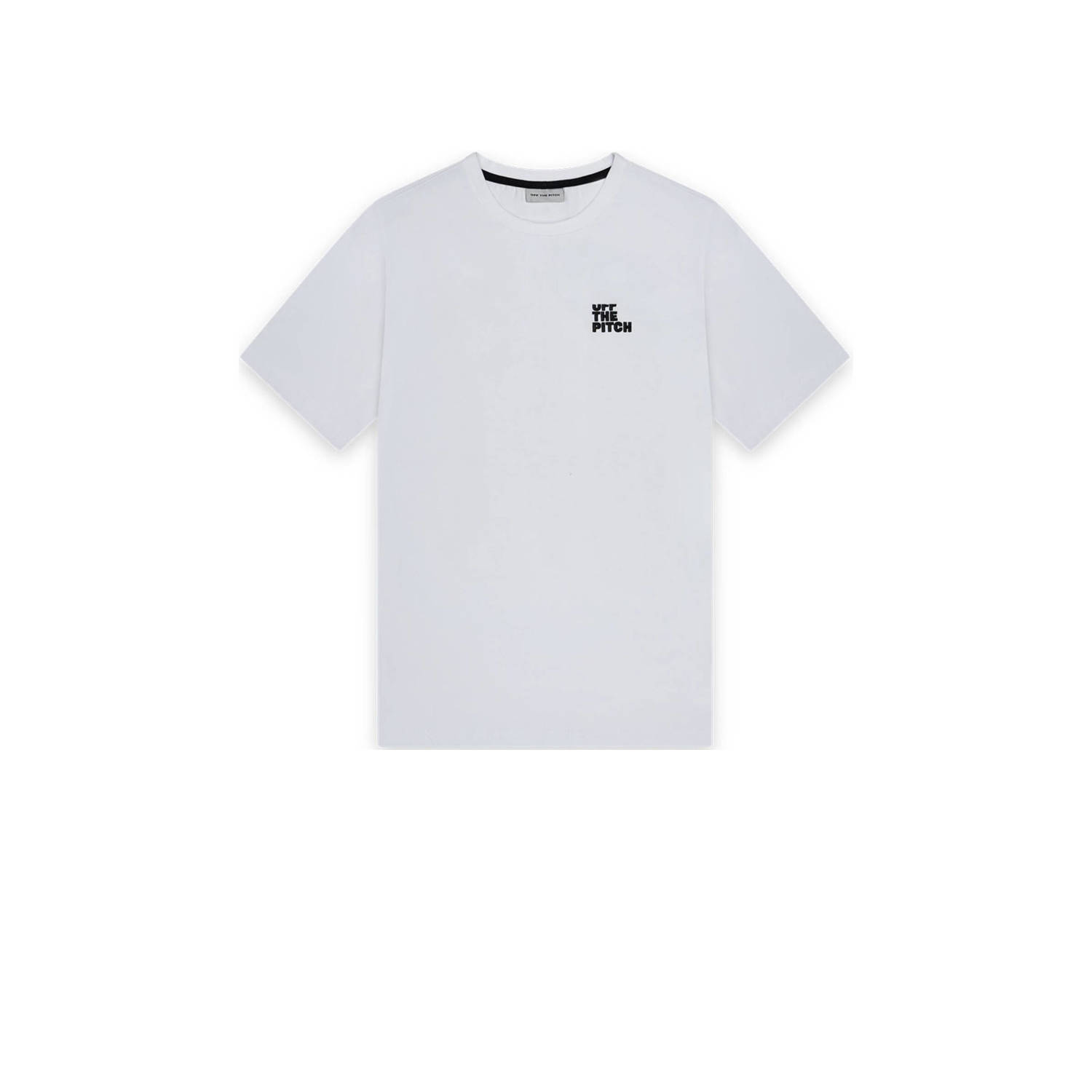 Off The Pitch slim fit T-shirt Spectrum met backprint wit