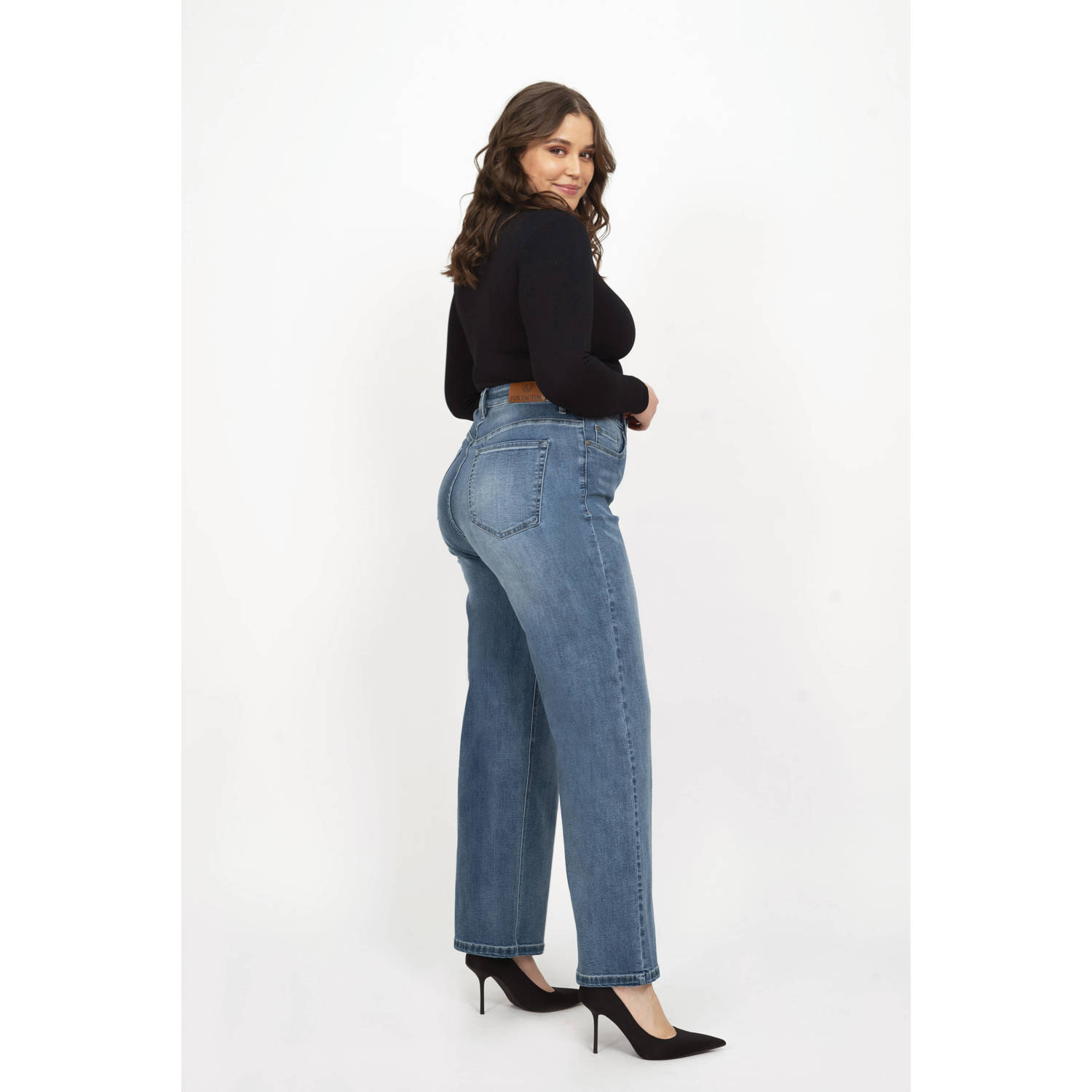 Fox Factor high waist wide leg jeans DIXI queen blue