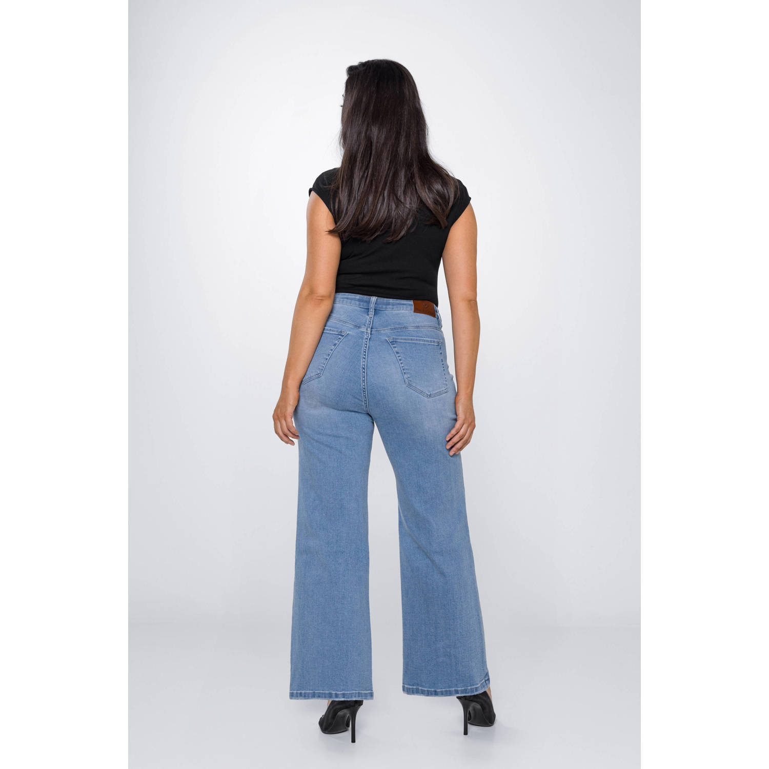 Fox Factor high waist wide leg jeans DIXI aspen blue