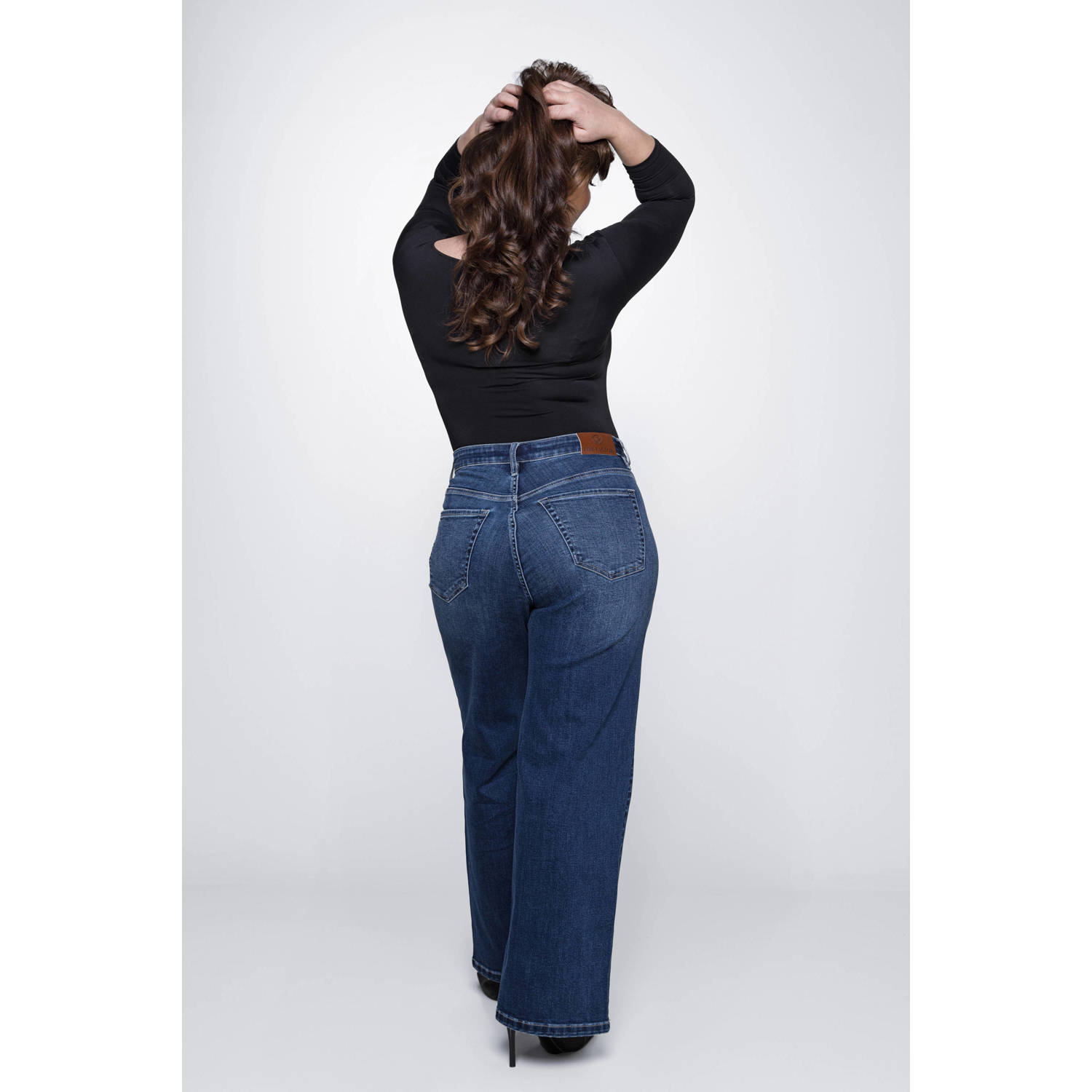 Fox Factor high waist wide leg jeans DIXI brooklynn blue