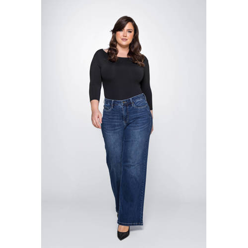 Fox Factor high waisted wide leg jeans DIXI brooklynn blue afbeelding