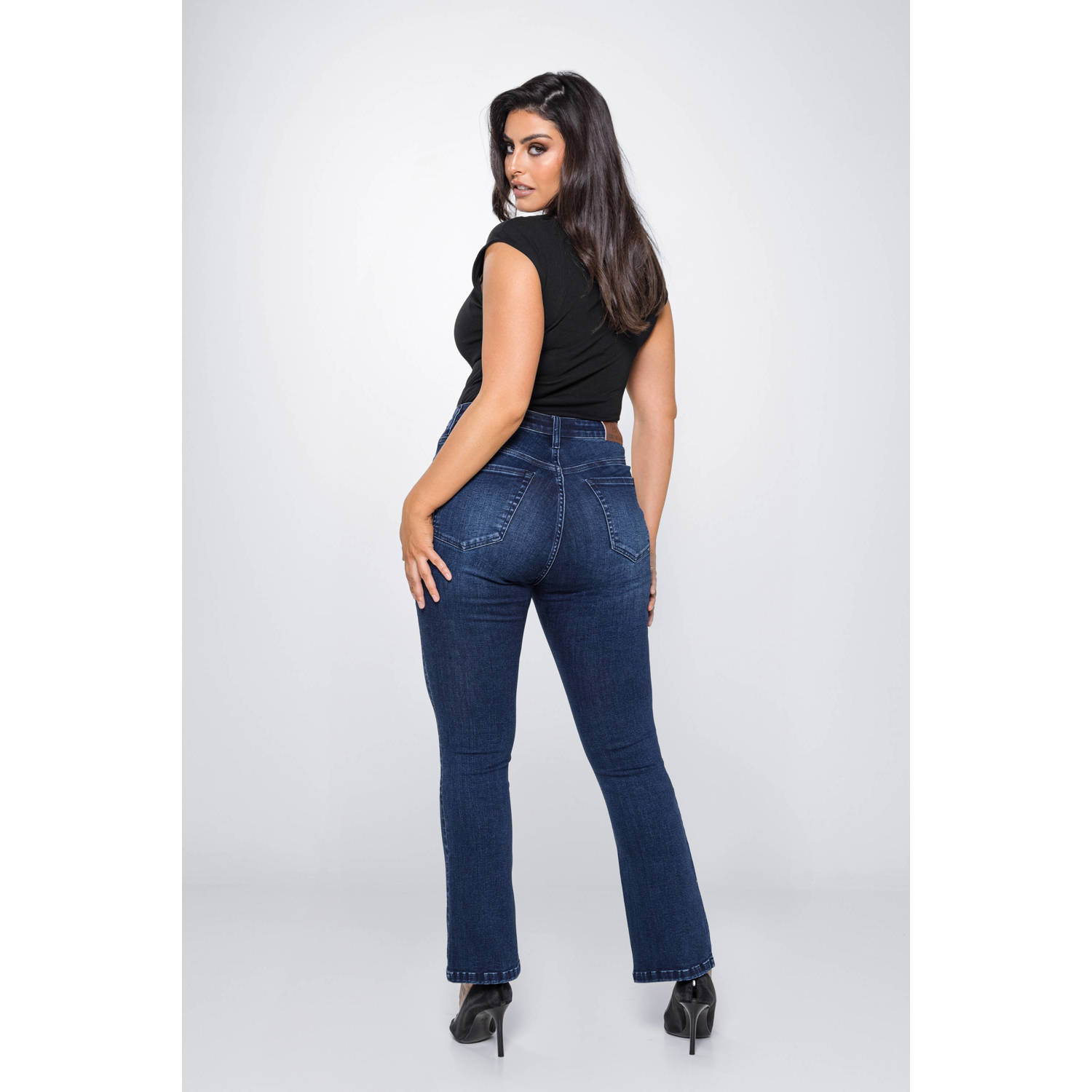 Fox Factor high waist bootcut jeans BILI santiago blue