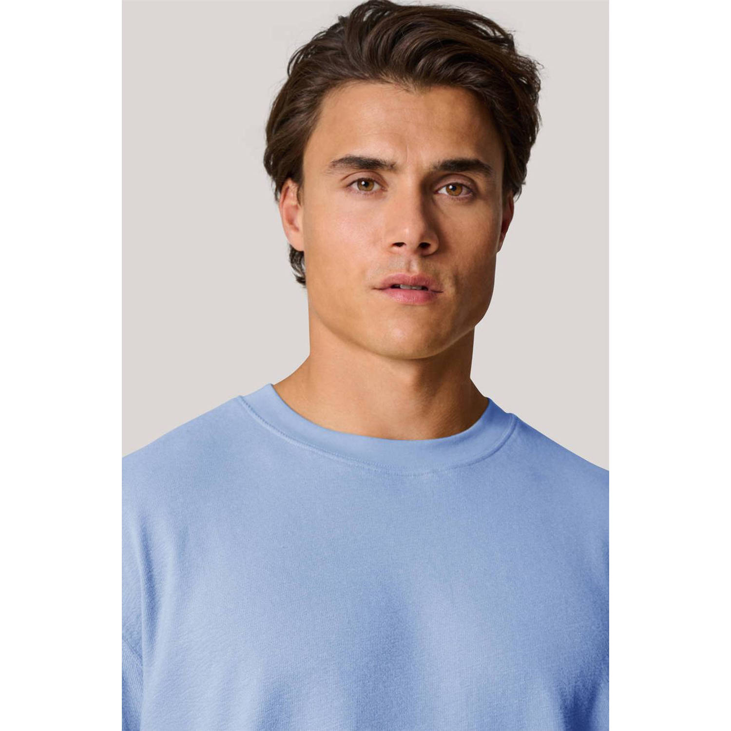 Shoeby badstof oversized T-shirt lichtblauw