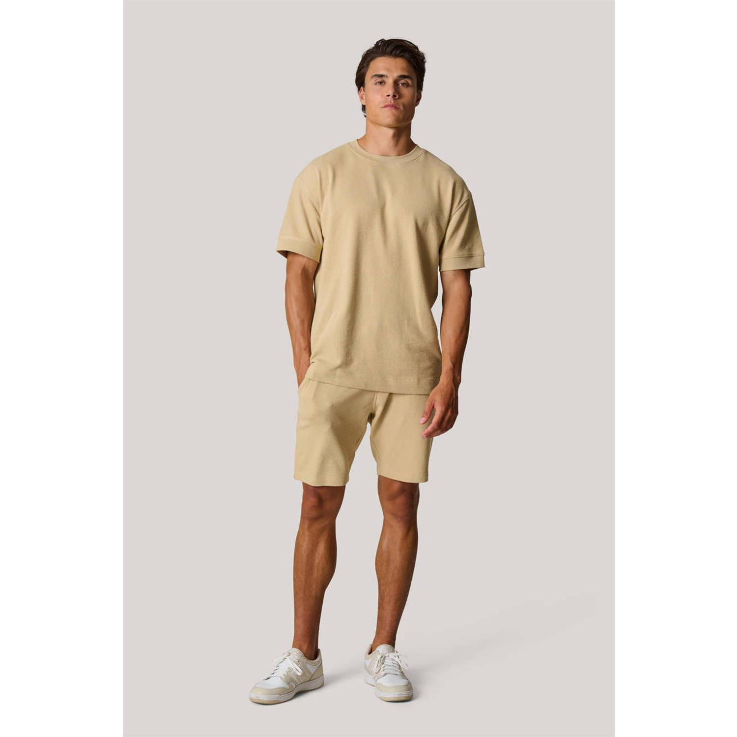 Shoeby badstof oversized T-shirt zand