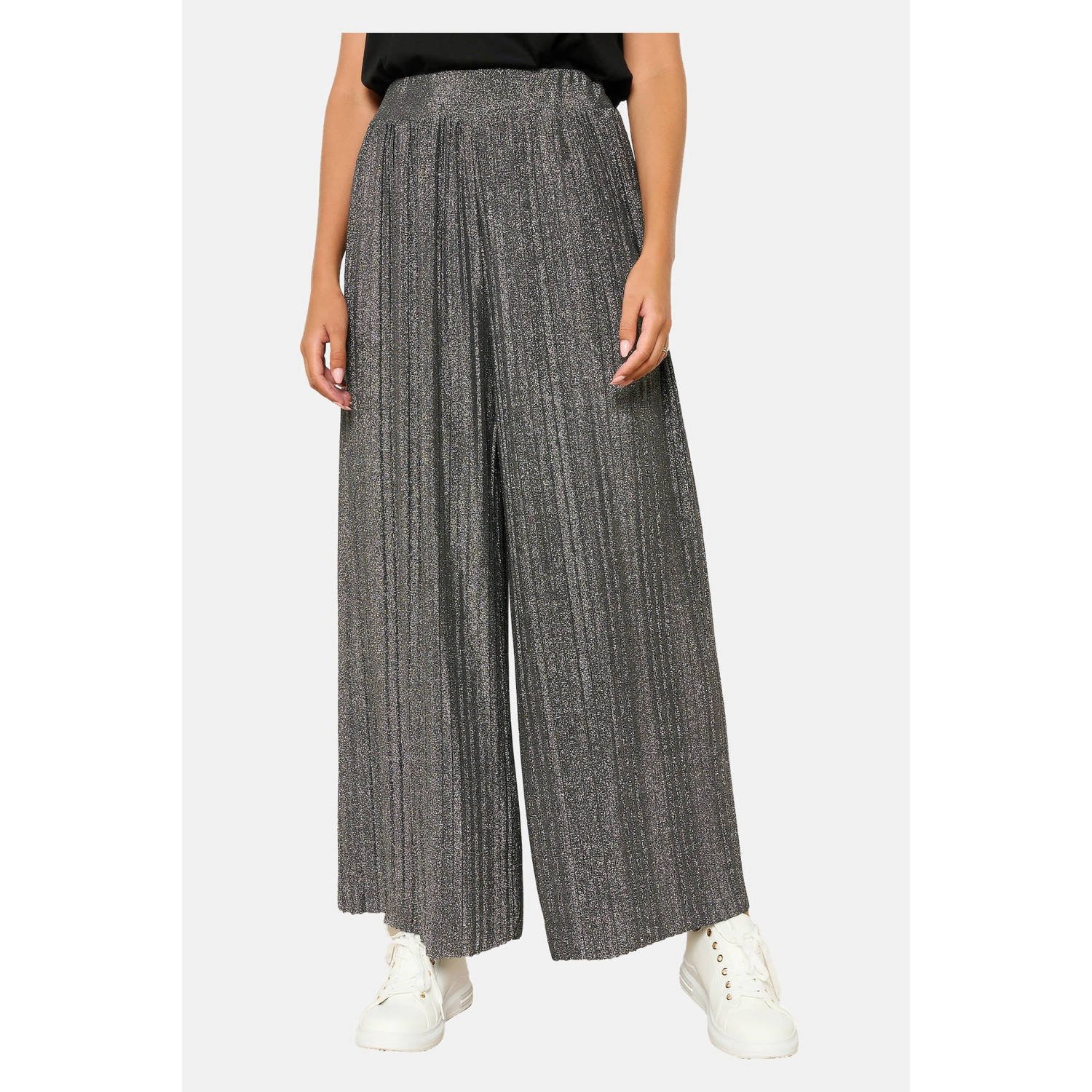 LOLALIZA wide leg broek zilver