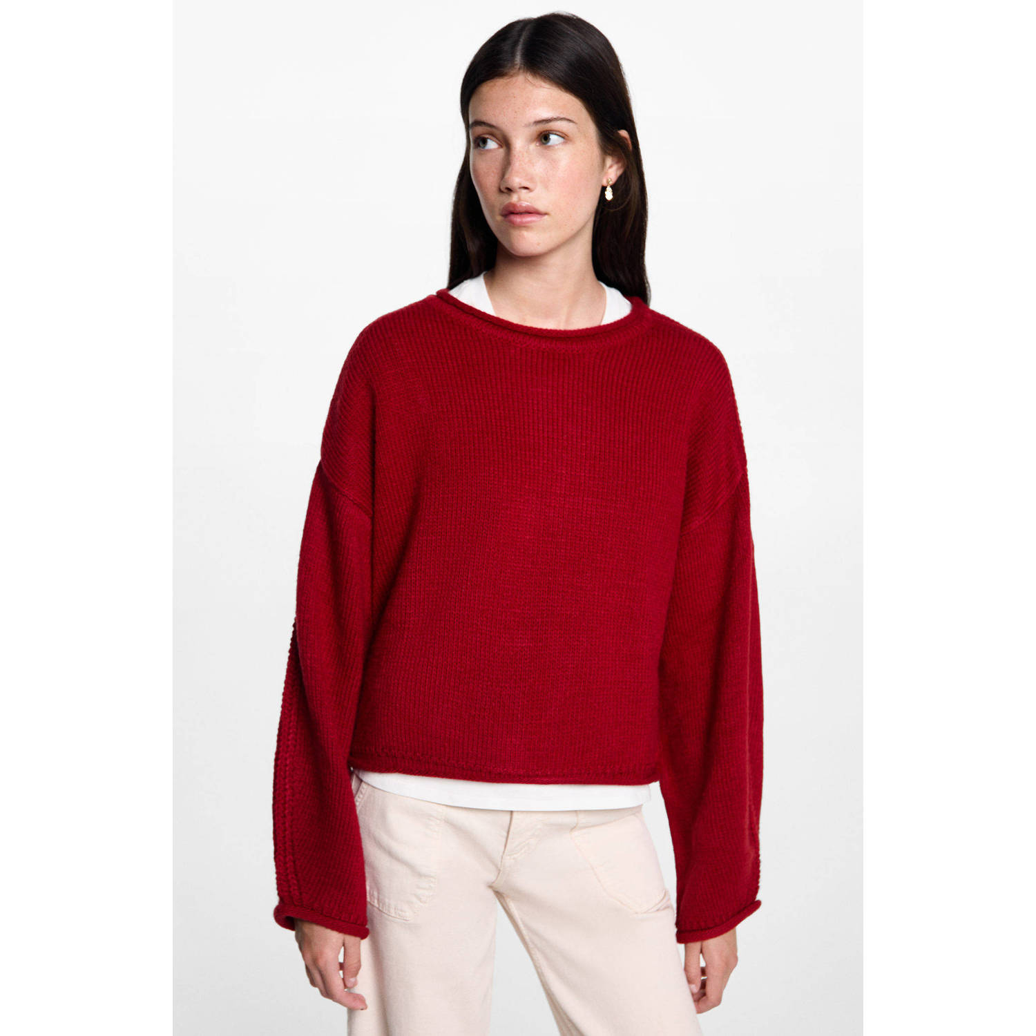 MANGO TEEN gebreide trui rood
