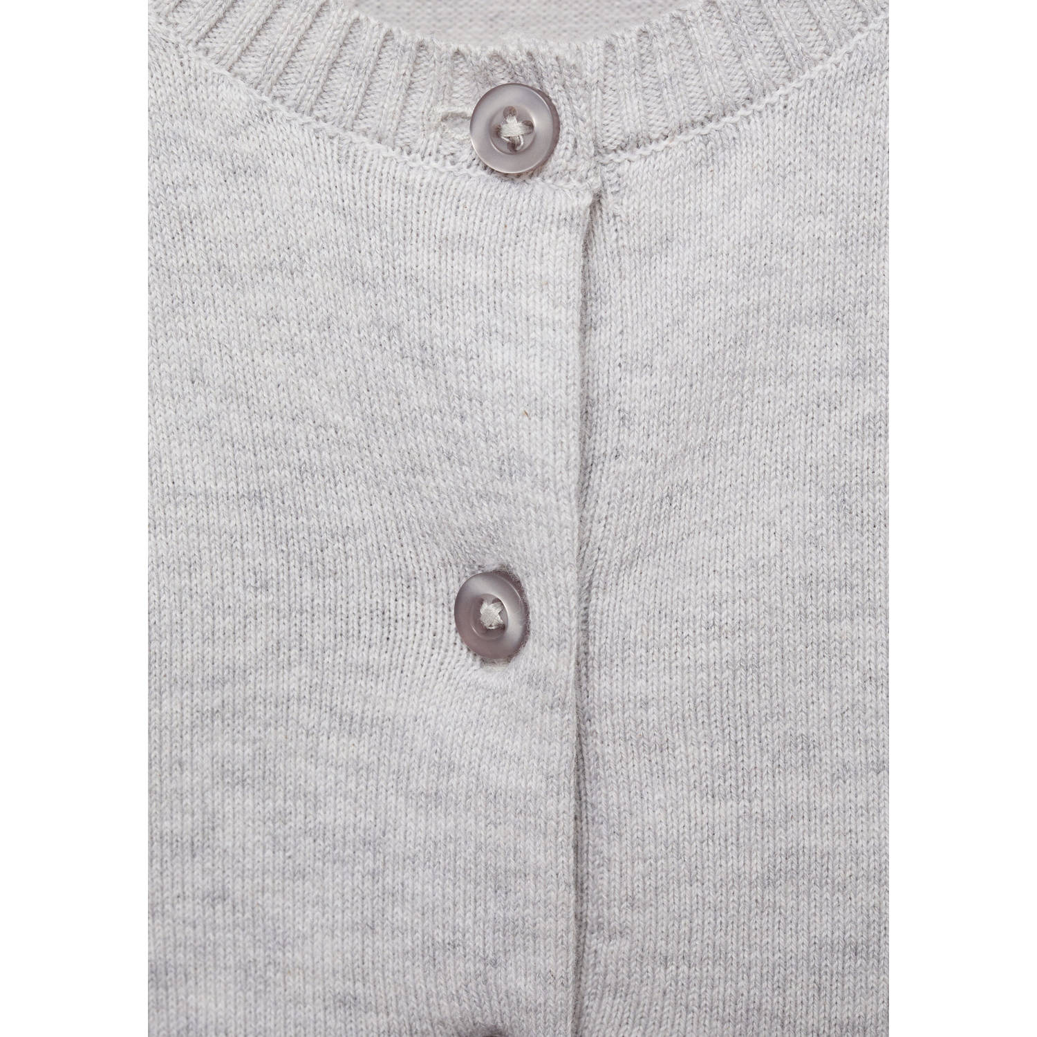 Mango Kids vest lichtgrijs fijn gebreid