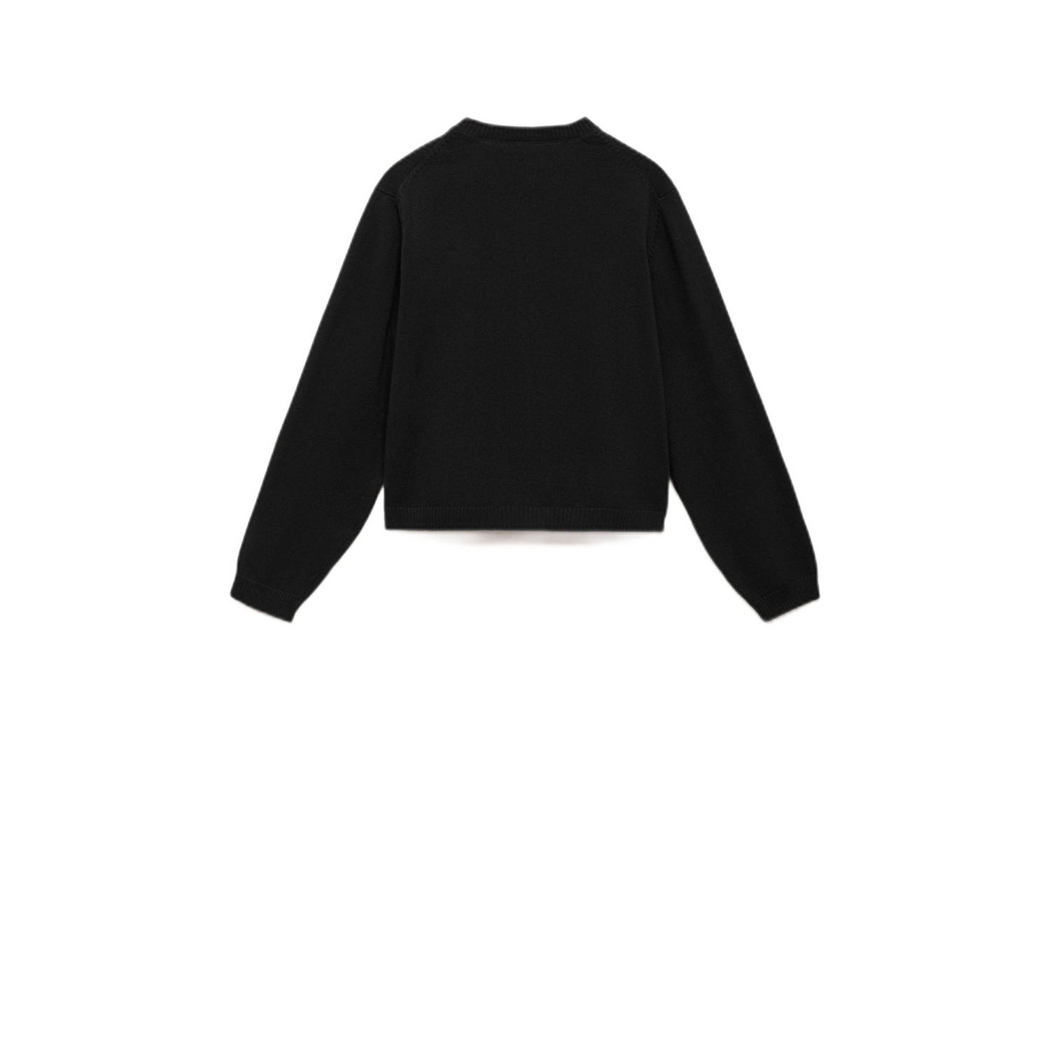 Mango Kids vest zwart fijn gebreid