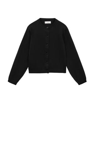 vest zwart fijn gebreid