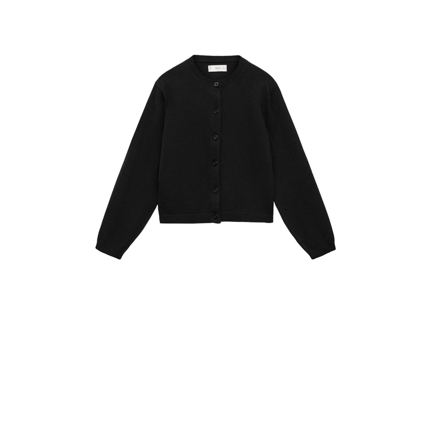 Mango Kids vest zwart fijn gebreid