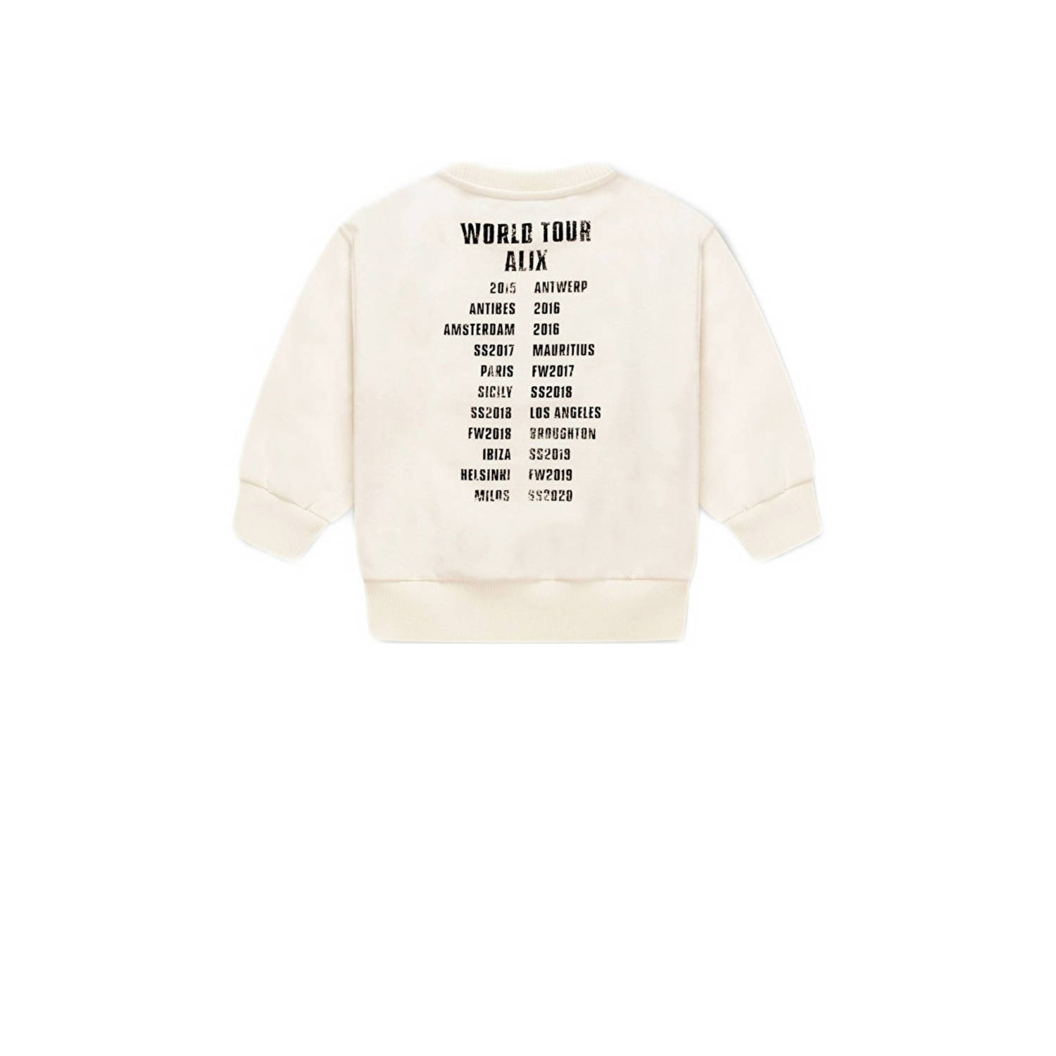 Alix the Label Alix Mini sweater met backprint ecru