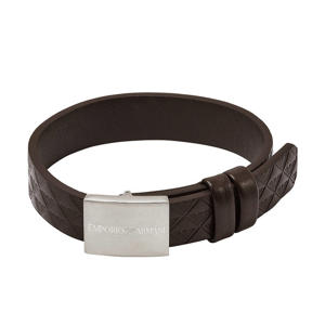 leren armband EGS3135040 donkerbruin