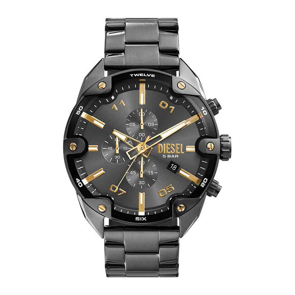 Diesel horloge DZ4669 Spiked grijs