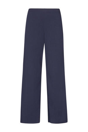 high waist wide leg broek GLUT-PA.A donkerblauw