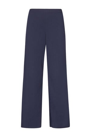 high waist wide leg broek GLUT-PA.A donkerblauw