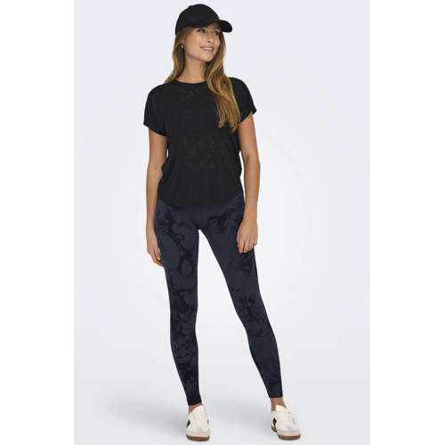ONLY PLAY sportlegging ONPTIE donkerblauw/zwart afbeelding