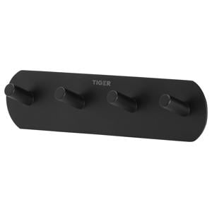 handdoekhaak Rondo (4 haken) zwart