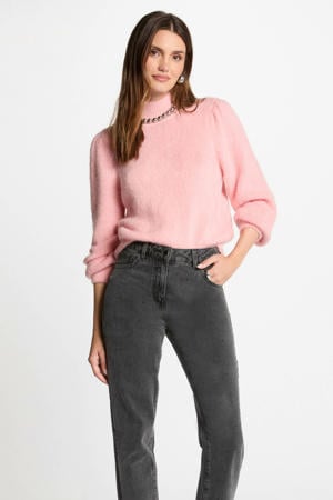 gebreide trui roze