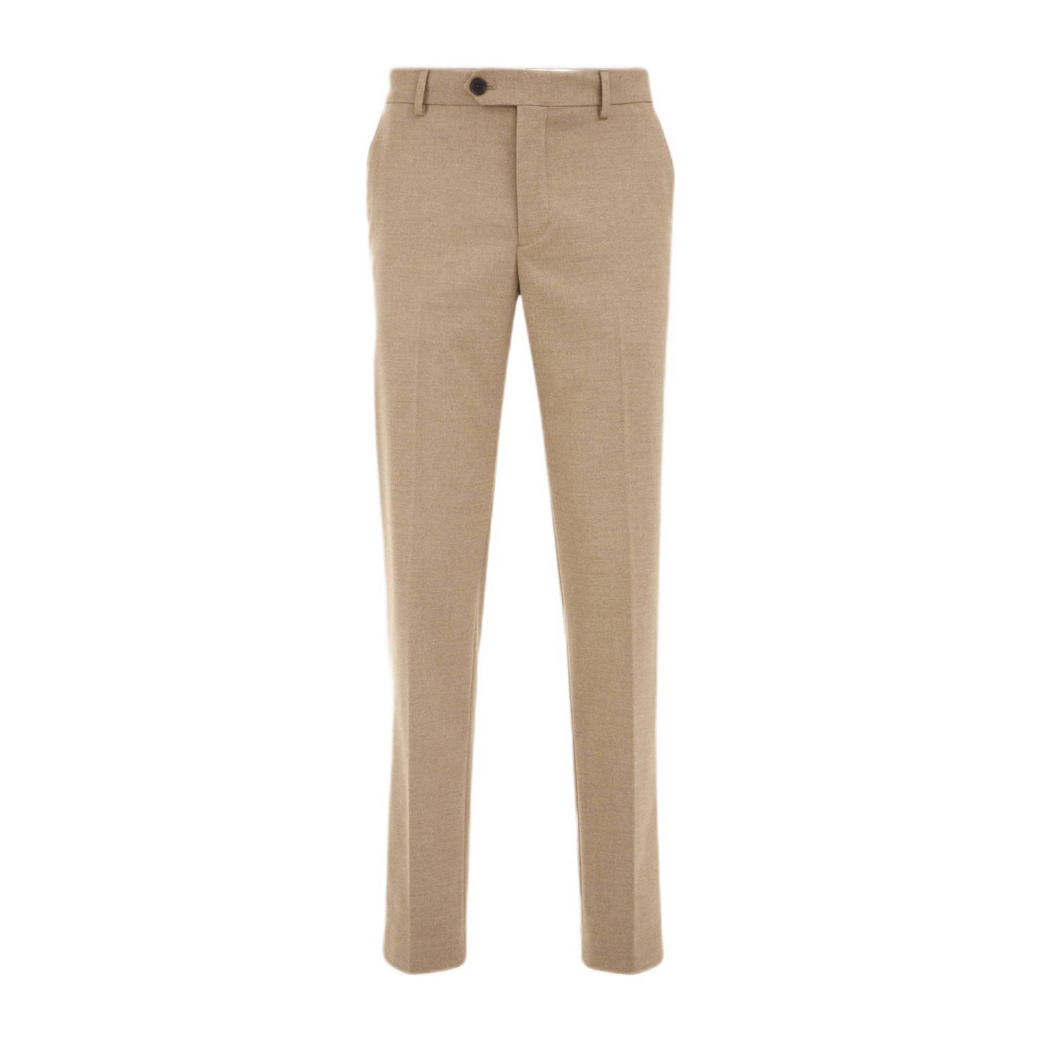 WE Fashion slim fit pantalon beige wood