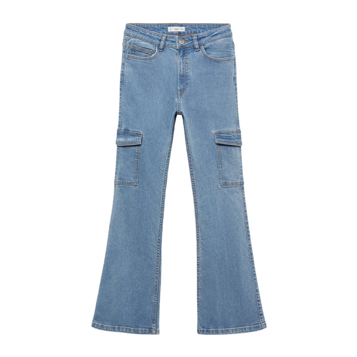 MANGO TEEN flared jeans medium blue denim