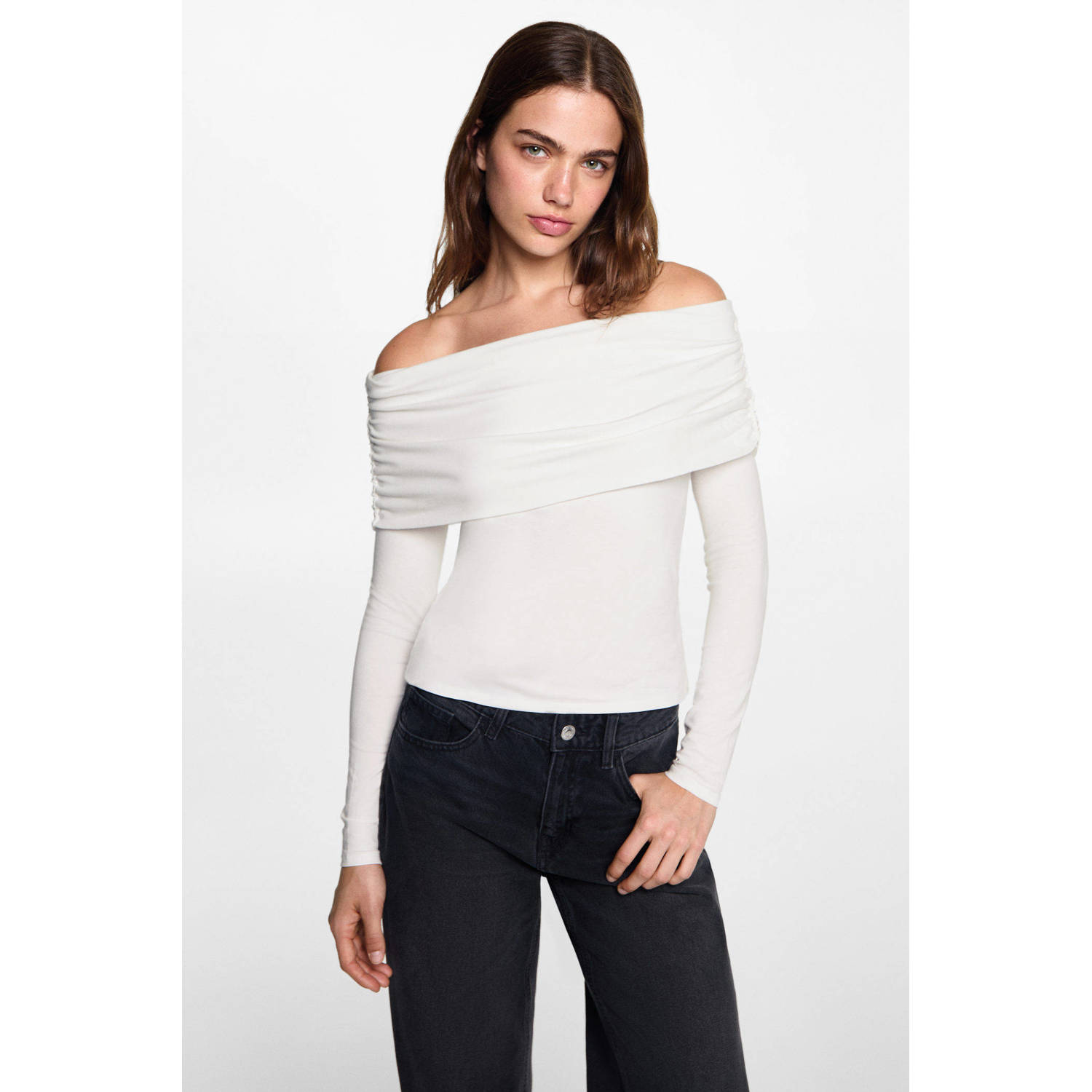 MANGO TEEN off shoulder top wit
