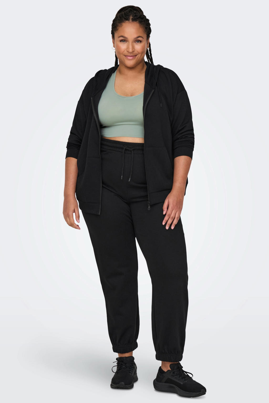ONLY PLAY Plus Size level 2 sportbh ONPDAISY grijsblauw