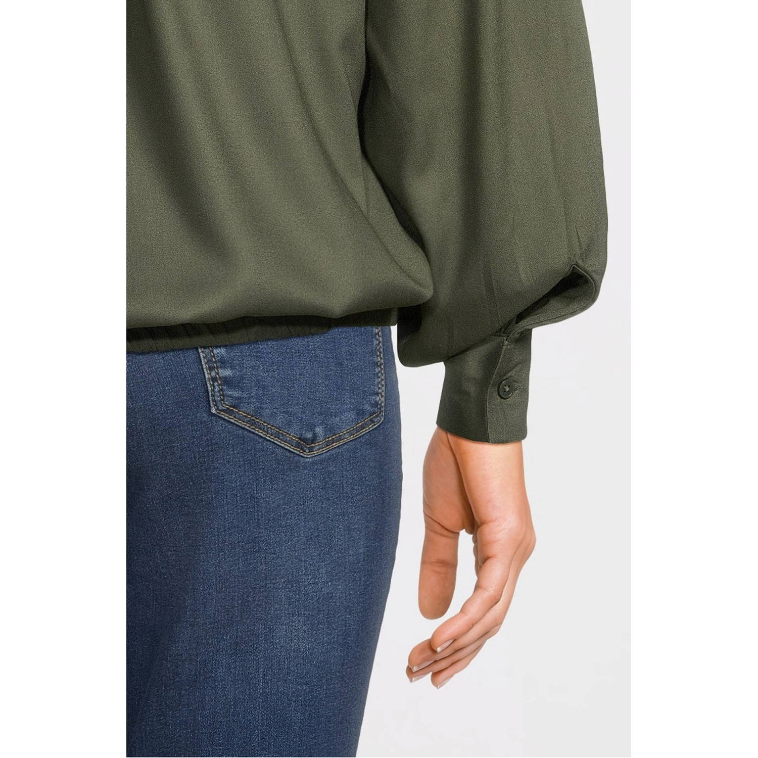 Imagine blouse met lange mouwen khaki