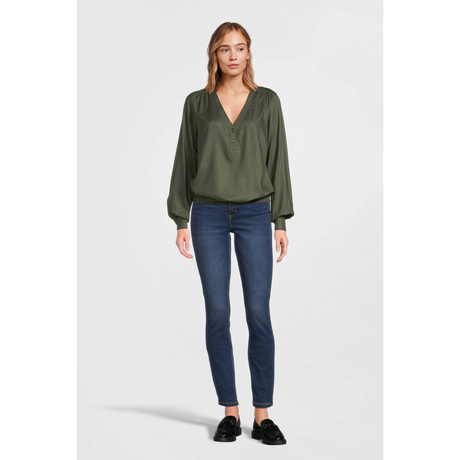 Imagine blouse met lange mouwen khaki