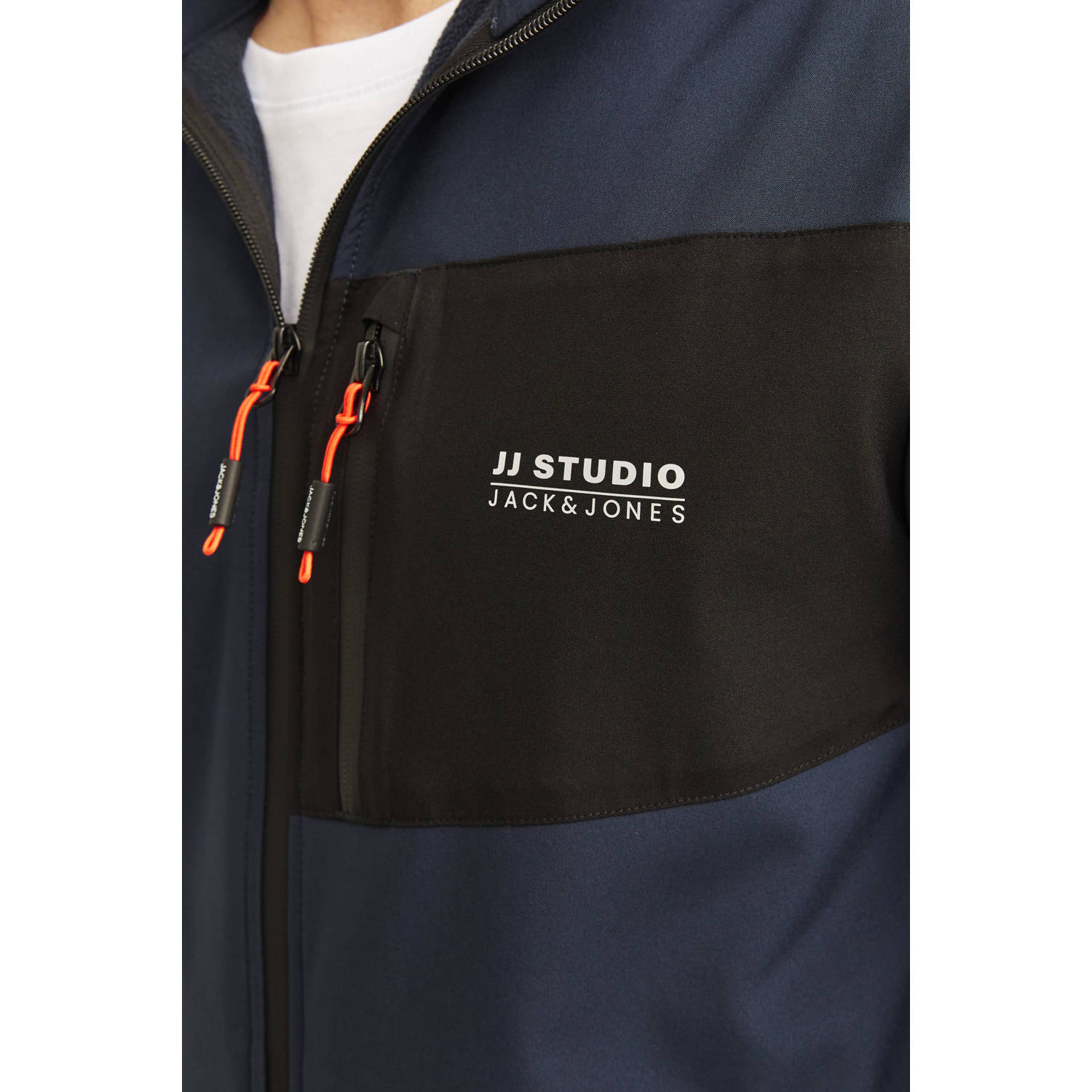 JACK & JONES softshell jas JJTAYLOR donkerblauw