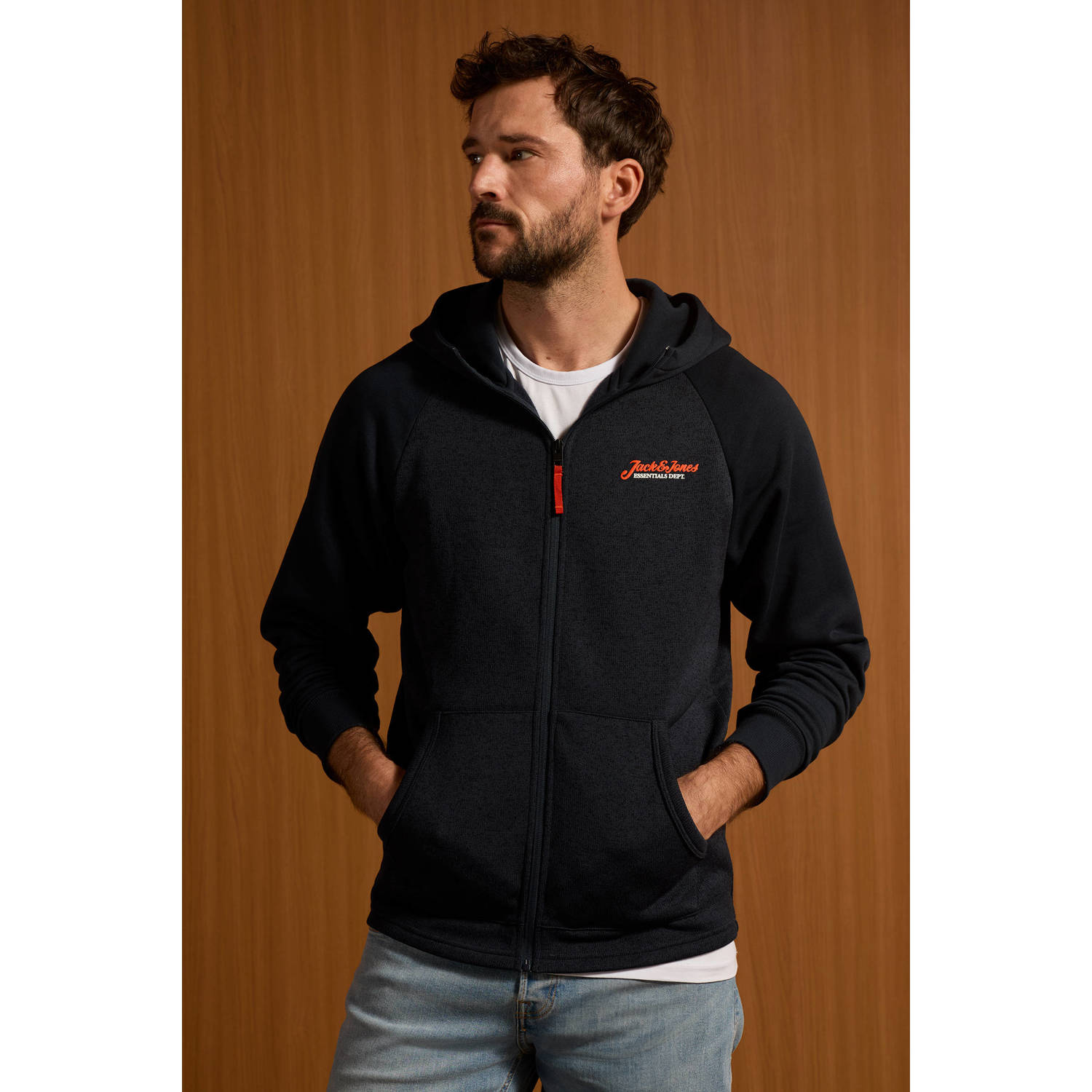 JACK & JONES sweatvest JJERIK blauw