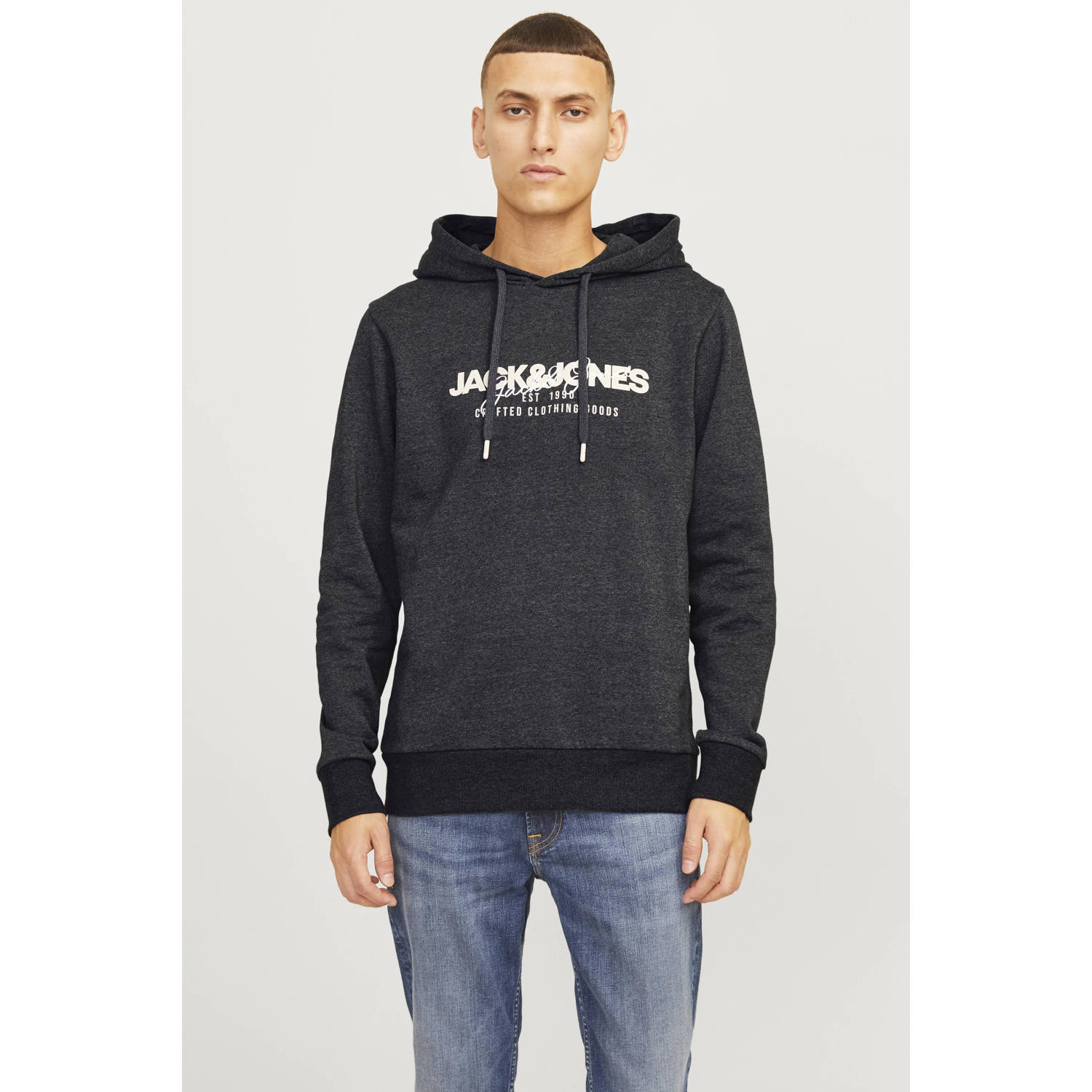 JACK & JONES hoodie JJALVIS zwart