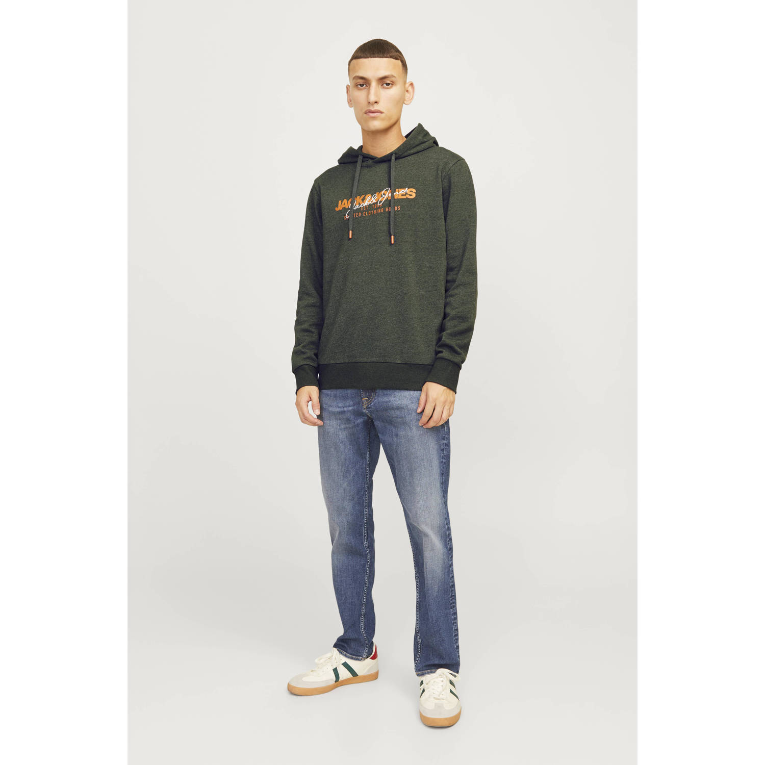 JACK & JONES hoodie JJALVIS groen