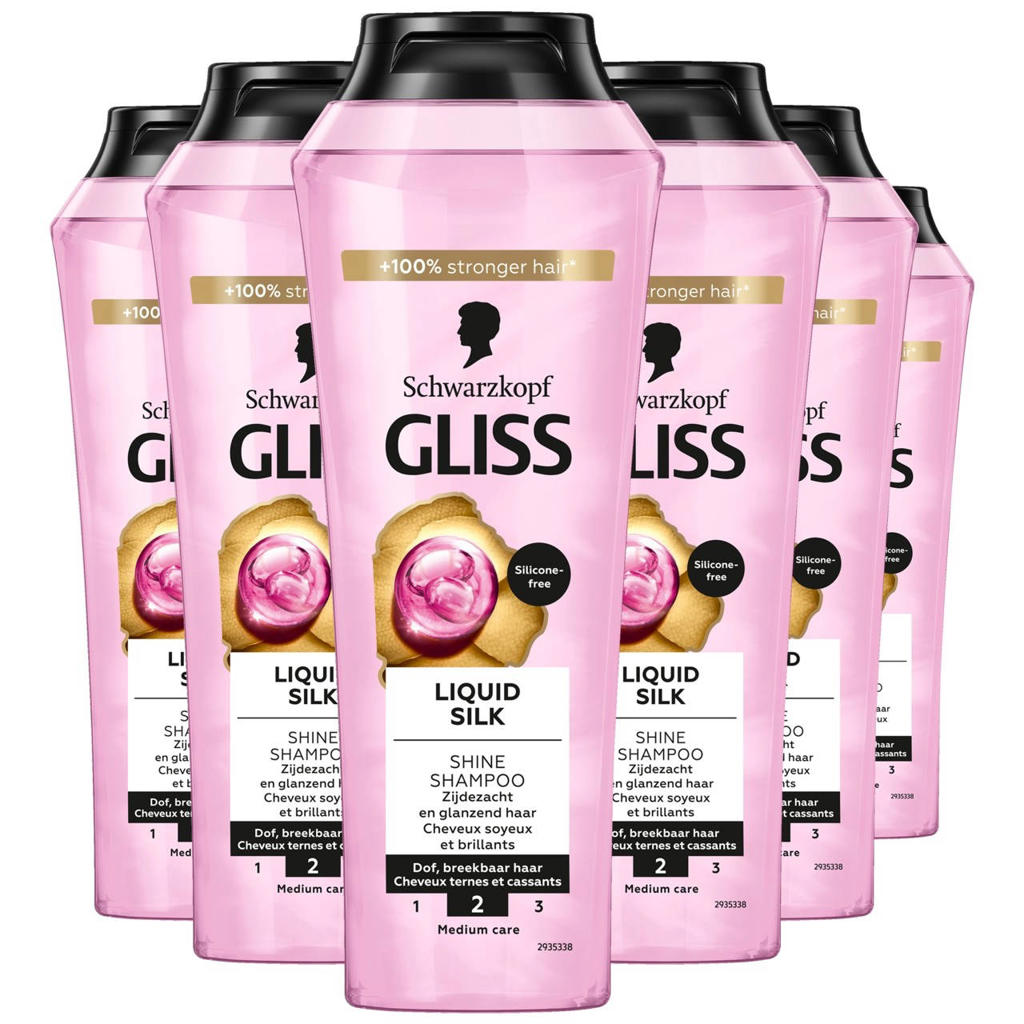 Gliss Liquid Silk shampoo - voordeelverpakking 6x