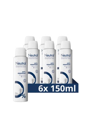 anti-transpirant deodorant spray Parfumvrij - 6 x 150 ml