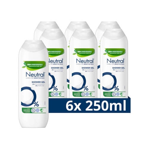 Wehkamp Neutral douchegel Parfumvrij - 6 x 250 ml aanbieding