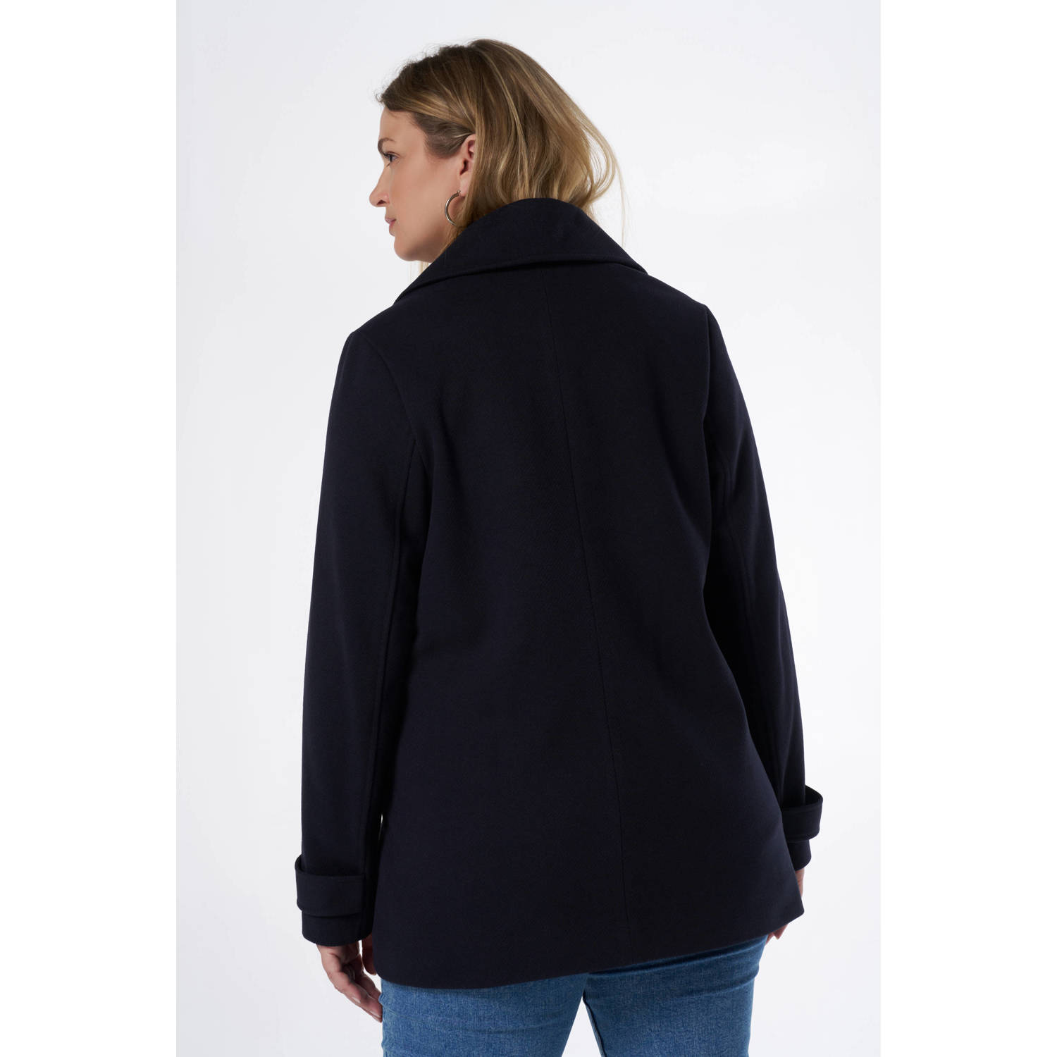 MS Mode rechtvallende blazer donkerblauw