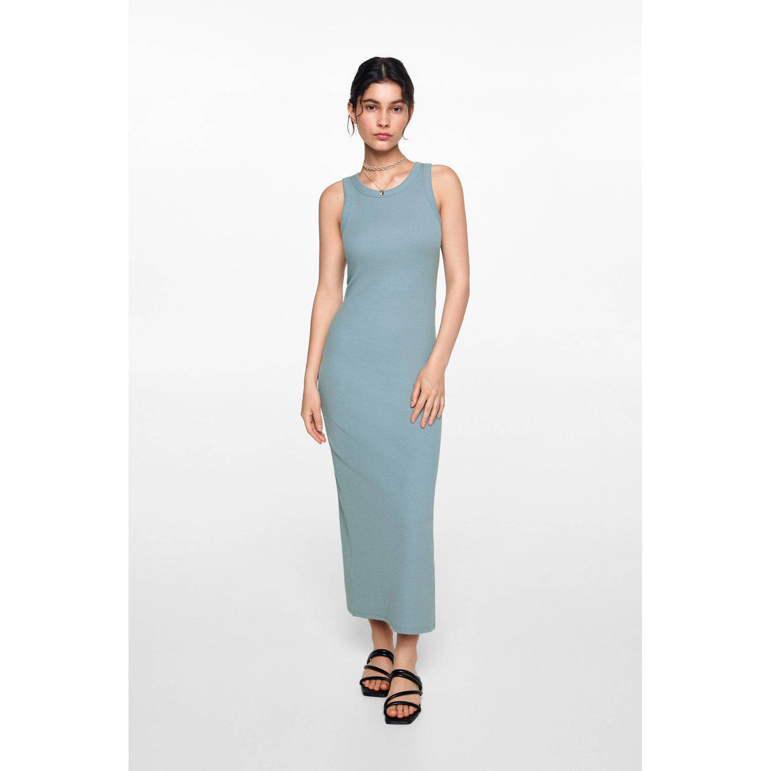 MANGO TEEN maxi jurk groen