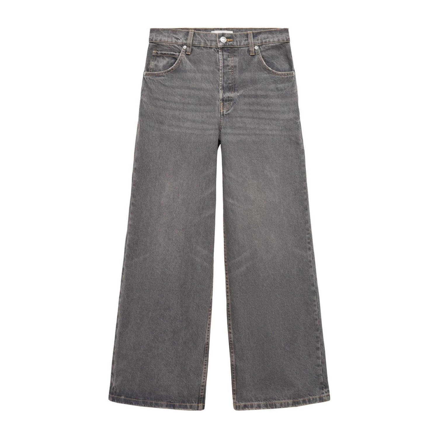 Mango wide leg jeans grijs