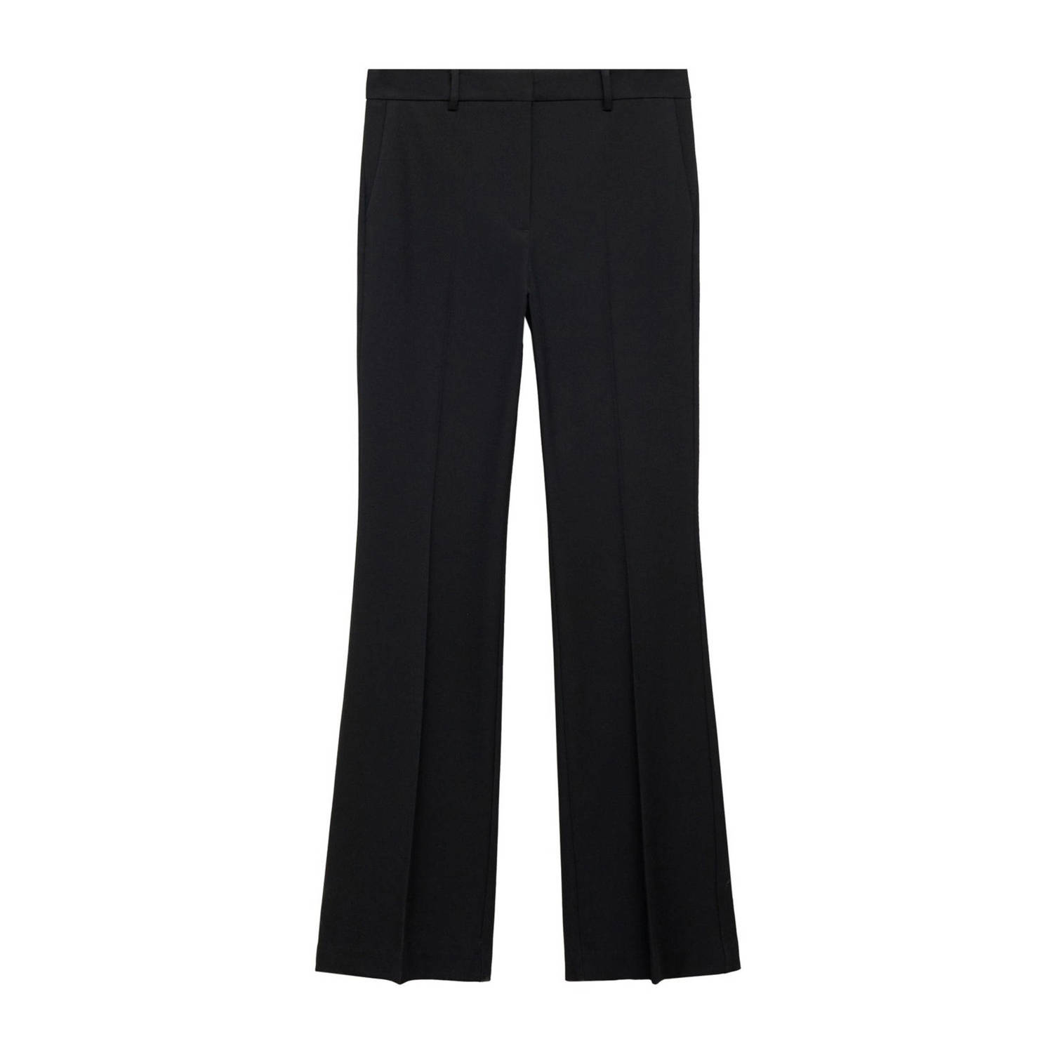 Mango flared fit pantalon zwart