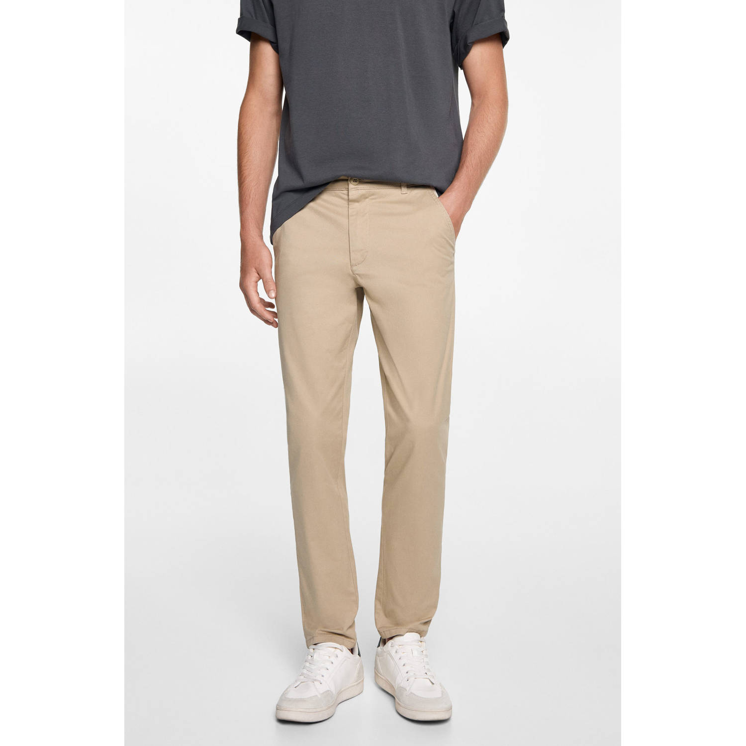 MANGO TEEN broek lichtbeige