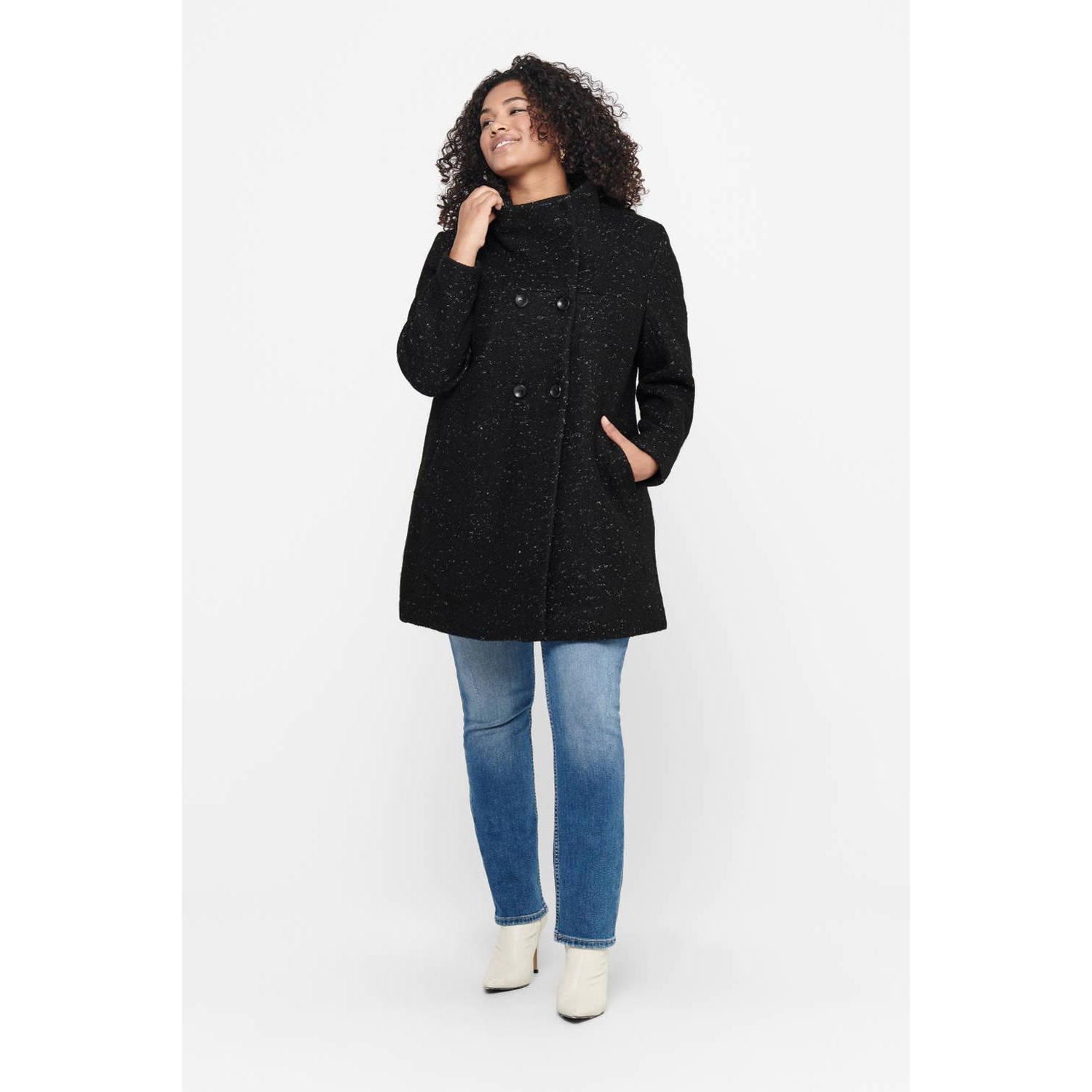 ONLY CARMAKOMA Korte jas CARNEWSOPHIA WOOL COAT OTW