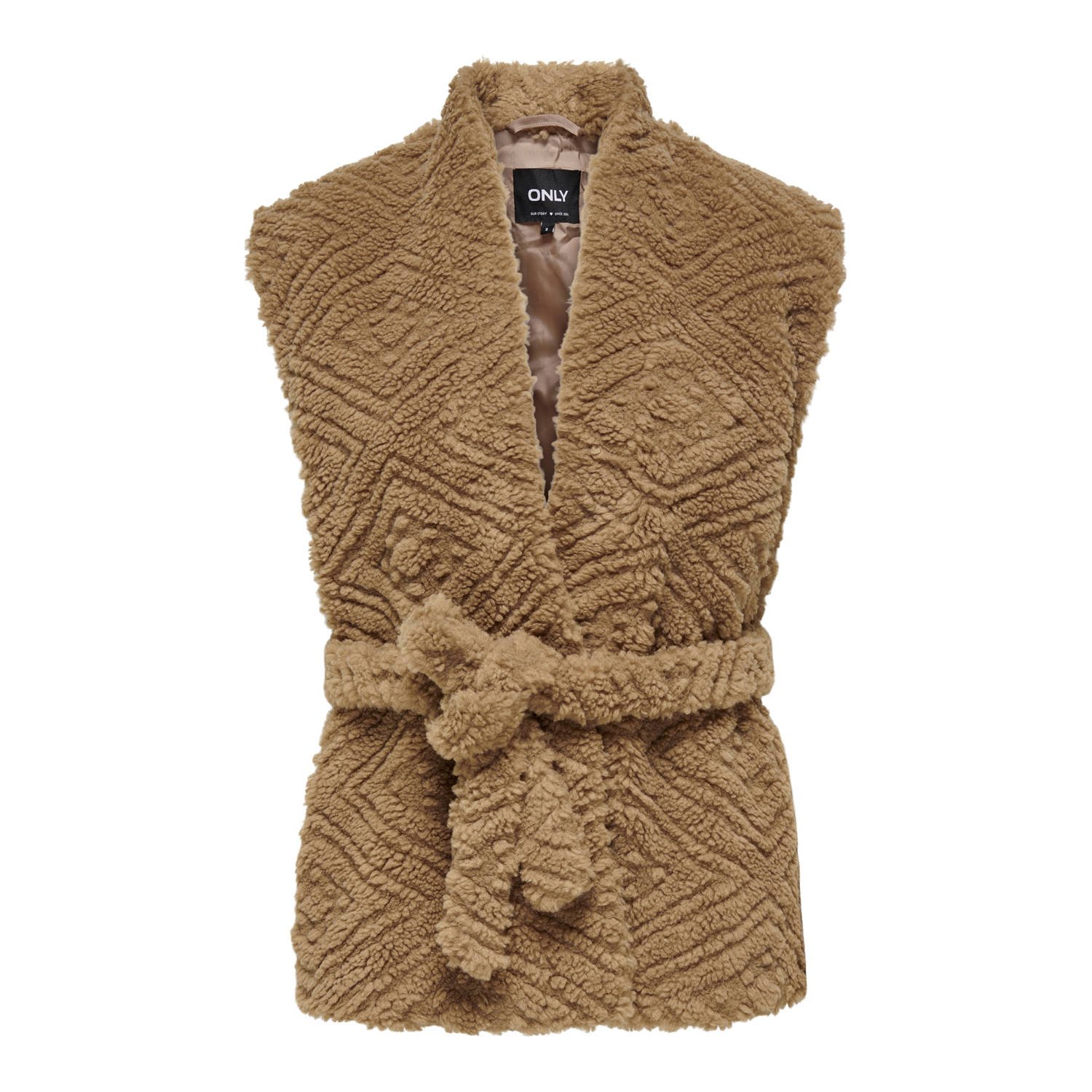 ONLY CARMAKOMA gilet CARGANJA bruin