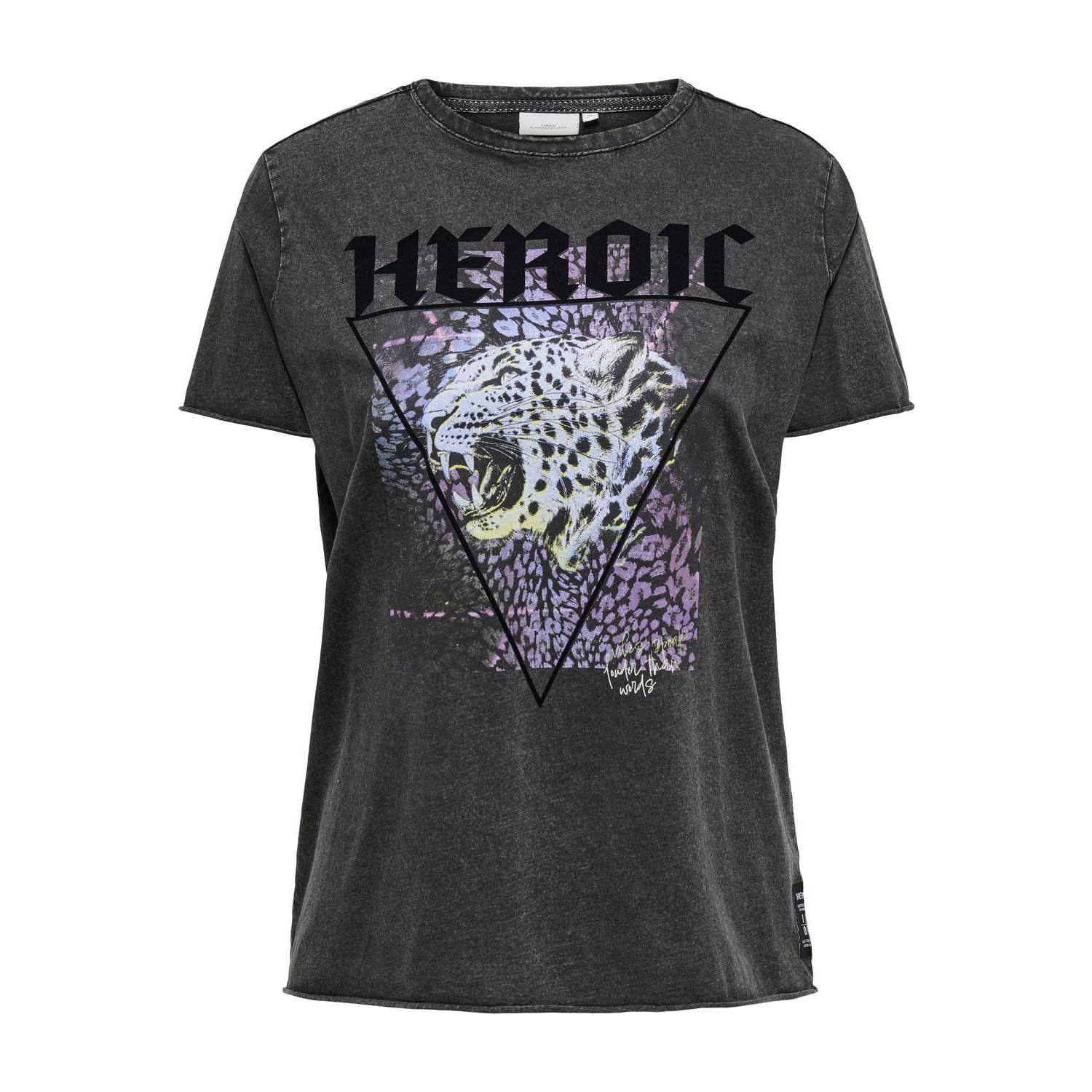 ONLY CARMAKOMA T-shirt met printopdruk