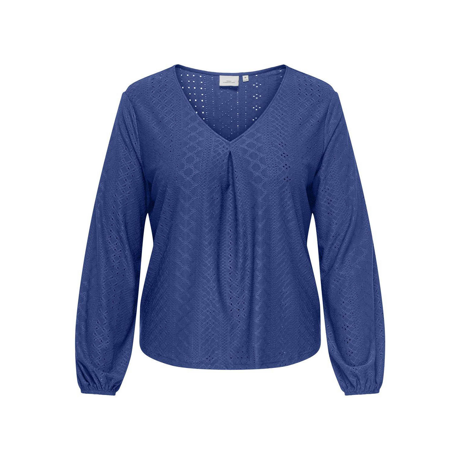 ONLY CARMAKOMA gehaakte top CARSANDRA blauw